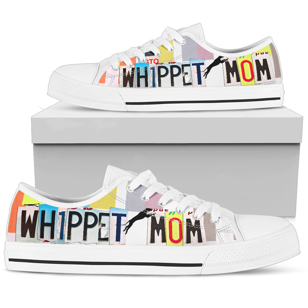 Whippet Mom - White Women’s Low Top Shoes