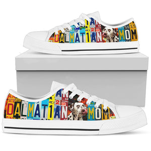 Dalmatian Mom - Women’s Low Top Shoes White