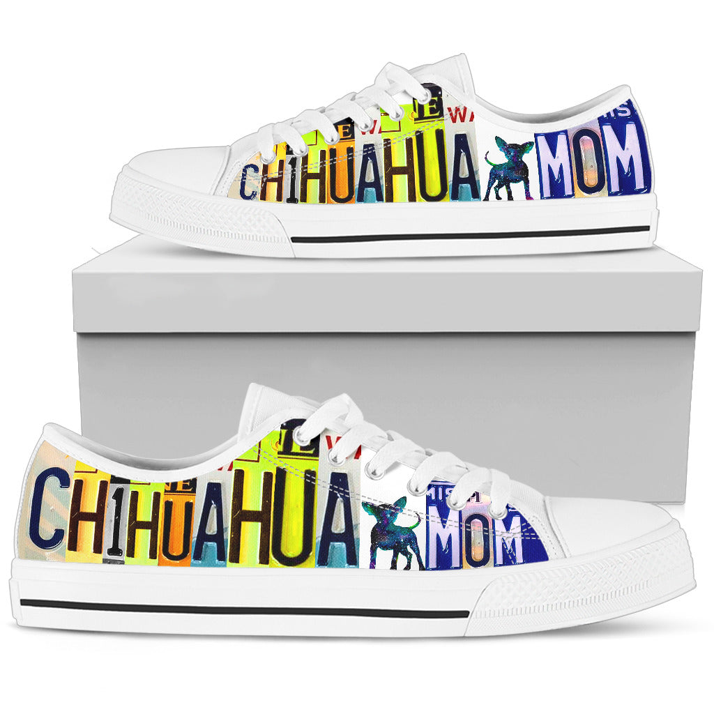 Chihuahua Mom - Women’s Low Top Shoes White