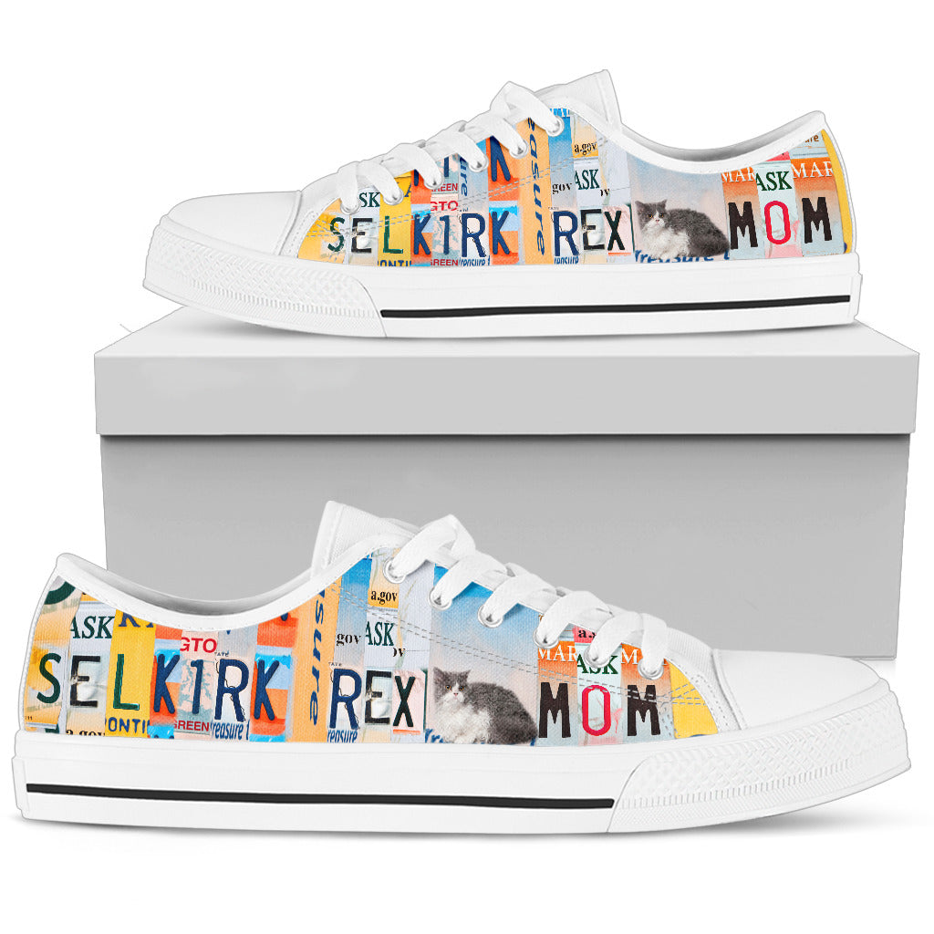 Selkirk Rex Mom - Women’s Low Top Shoes White