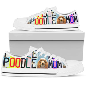 Poodle Mom - Women’s Low Top Shoes White