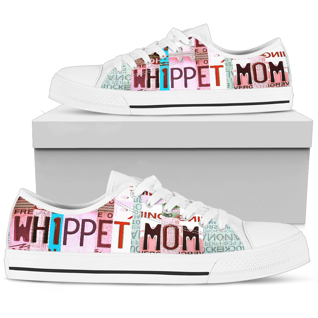 Whippet Mom - Limited Edition Low Top Shoes White