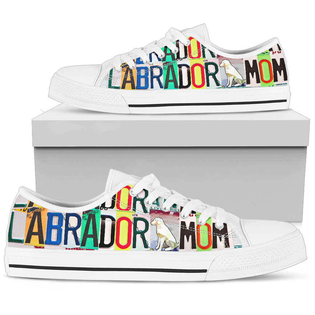 Labrador Mom - Women’s Low Top Shoes White