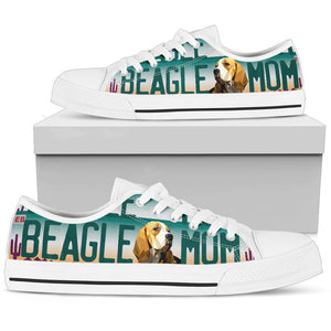 Beagle Mom - Limited Edition Low Top Shoes White