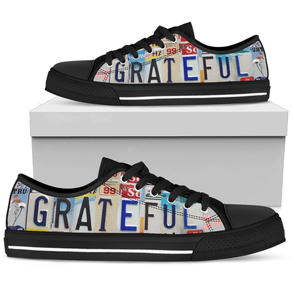 Grateful Low-Top Shoes: Walk in Faith & Comfort Christian Women