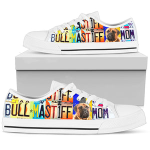 Bullmastiff Mom - Women’s Low Top Shoes White