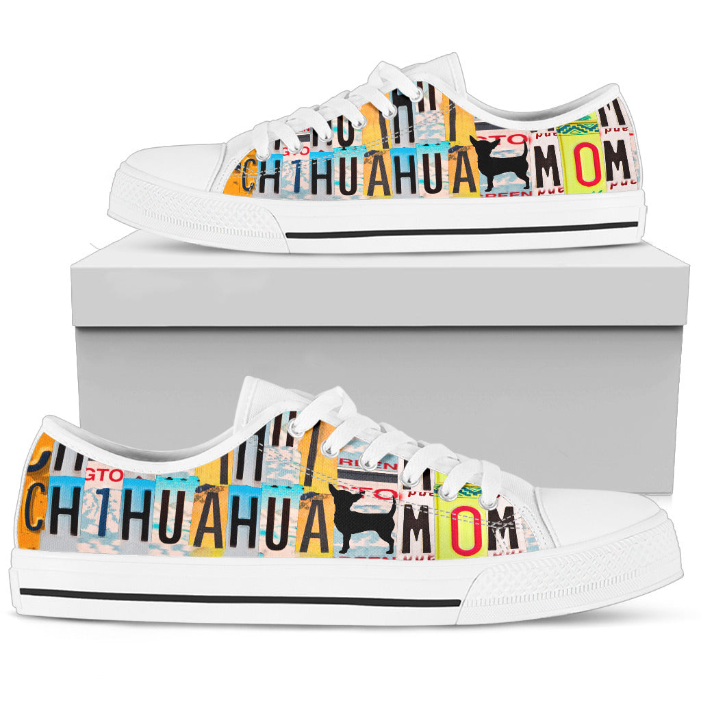 Chihuahua Mom - Women’s Low Top Shoes White