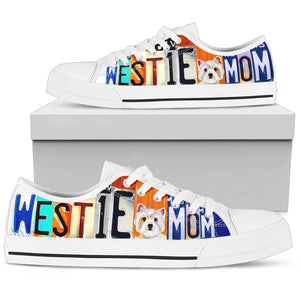 Westie Mom - Women’s Low Top Shoes White