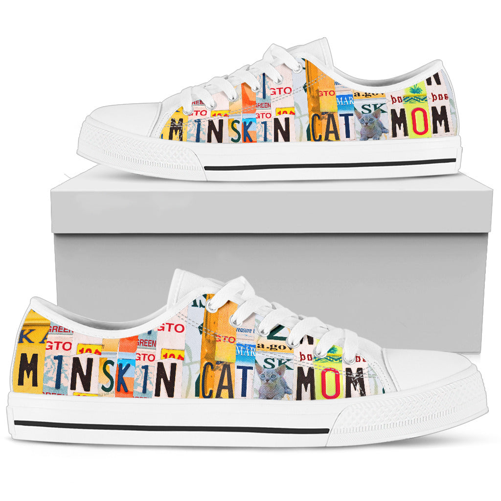 Minskin Cat Mom - Women’s Low Top Shoes White