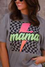 Load image into Gallery viewer, Mama Checkered Lightning Bolt Tee/Long Sleeve
