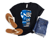 Load image into Gallery viewer, Her Fight Is My Fight, Colon Cancer Awareness Shirt, Support Squad, Fight Cancer, Warrior, Survivor, Cancer Gift
