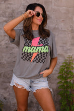 Load image into Gallery viewer, Mama Checkered Lightning Bolt Tee/Long Sleeve
