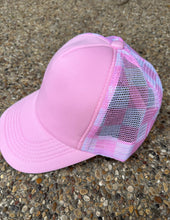 Load image into Gallery viewer, **SALE** RTS Pink Checkered Trucker Hat
