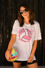 Load image into Gallery viewer, Pink Volleyball Splatter Tee
