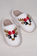 Load image into Gallery viewer, White Christmas Cartoon Pattern Plush Slippers
