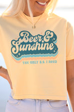 Load image into Gallery viewer, Beer &amp; Sunshine The Only B.S. I Need Crop/Tee
