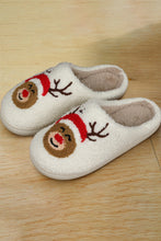 Load image into Gallery viewer, White Christmas Deer Home Indoor Plush Slippers
