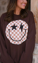 Load image into Gallery viewer, Checkered Smiley Sweatshirt
