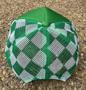 **SALE** RTS Green Checkered Trucker Hat