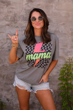 Load image into Gallery viewer, Mama Checkered Lightning Bolt Tee/Long Sleeve
