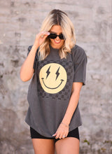 Load image into Gallery viewer, Vintage Checkered Smiley Tee
