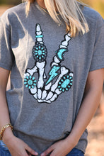 Load image into Gallery viewer, Western Skelly Peace Hand Tee
