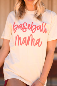 Baseball Mama Tinsel Tee