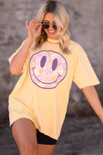 Load image into Gallery viewer, Spring Florals Smiley Face Tee
