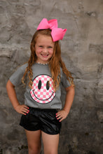 Load image into Gallery viewer, Pink Checkered Smiley Tee
