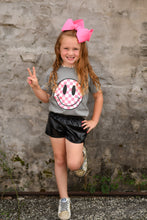 Load image into Gallery viewer, Pink Checkered Smiley Tee
