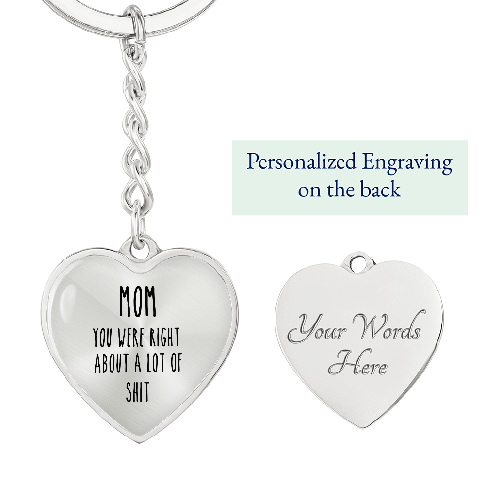 Mom, You Were Right About A lot Of Shit Personalized Keychain