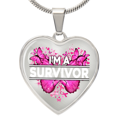I'm a Survivor Heart Pendant