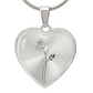 Custom Birth Flower Bouquet Heart Necklace