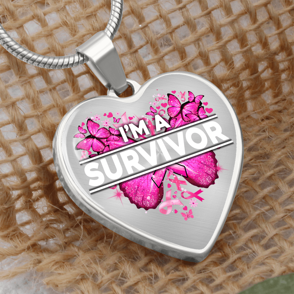 I'm a Survivor Heart Pendant