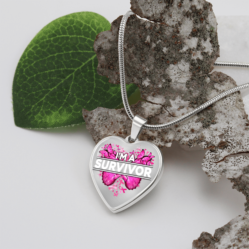 I'm a Survivor Heart Pendant