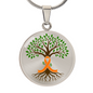 The Tree of Life: Personalized Kidney Transplant Milestone Circle Pendant