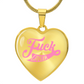 Fuck Cancer Heart Pendant