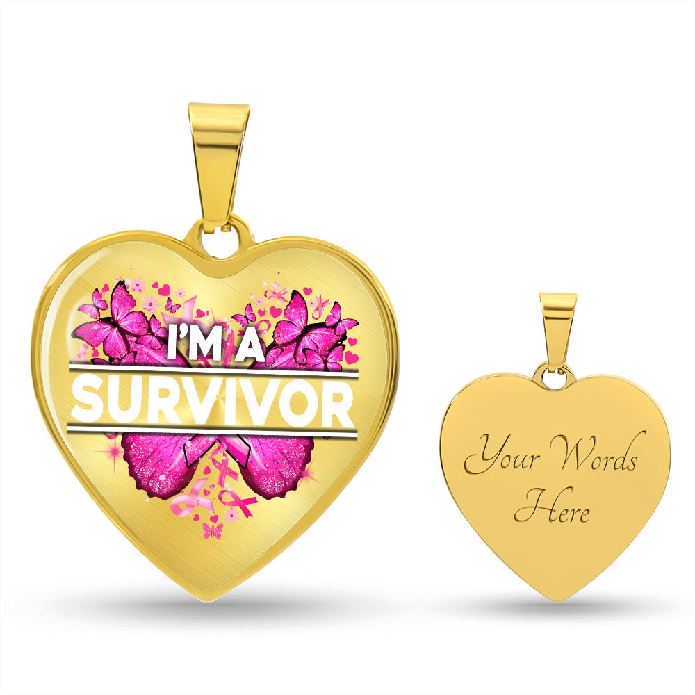 I'm a Survivor Heart Pendant