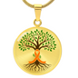 The Tree of Life: Personalized Kidney Transplant Milestone Circle Pendant