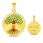 The Tree of Life: Personalized Kidney Transplant Milestone Circle Pendant