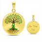 The Tree of Life: Personalized Organ Donation Milestone Circle Pendant