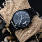 The Ultimate Keepsake: Custom Engraved Black Chronograph Watch
