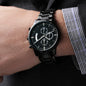 The Ultimate Keepsake: Custom Engraved Black Chronograph Watch