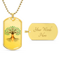 The Tree of Life: Personalized Kidney Transplant Milestone Dog Tag Pendant