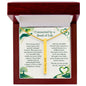 Connected by a Bond of Life: Engraved 4-Sided Vertical Bar Necklace | Organ Donor & Transplant Tribute Keepsake