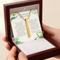 Connected by a Bond of Life: Engraved 4-Sided Vertical Bar Necklace | Organ Donor & Transplant Tribute Keepsake
