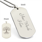 The Gift of Life: Personalized Transplant Tree of Life Dog Tag