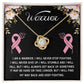 Warrior Love Knot Necklace for Breast Cancer Awareness