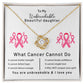 To My UNBREAKABLE Beautiful Daughter Breast Cancer Awareness Support Love Knot Necklace