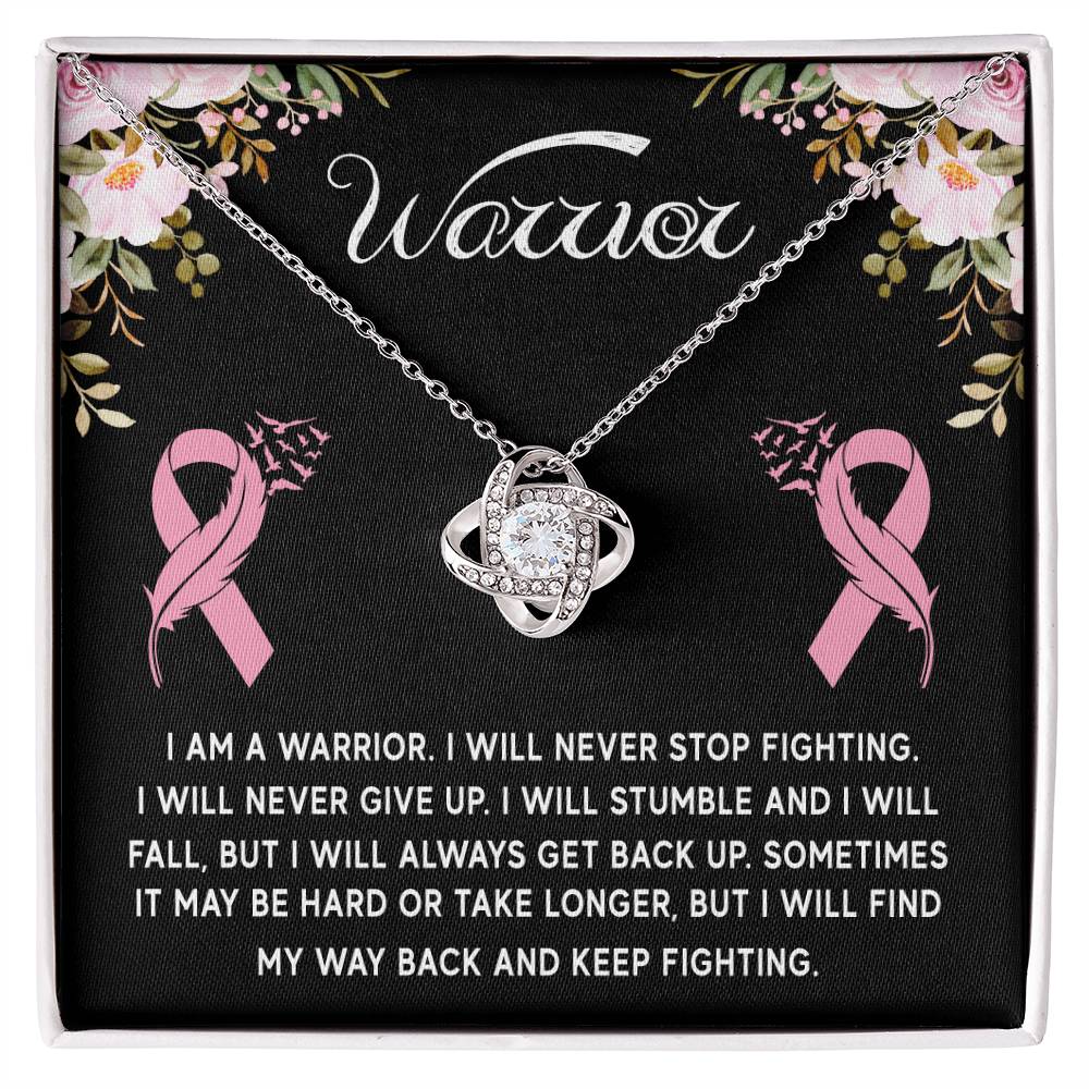 Warrior Love Knot Necklace for Breast Cancer Awareness